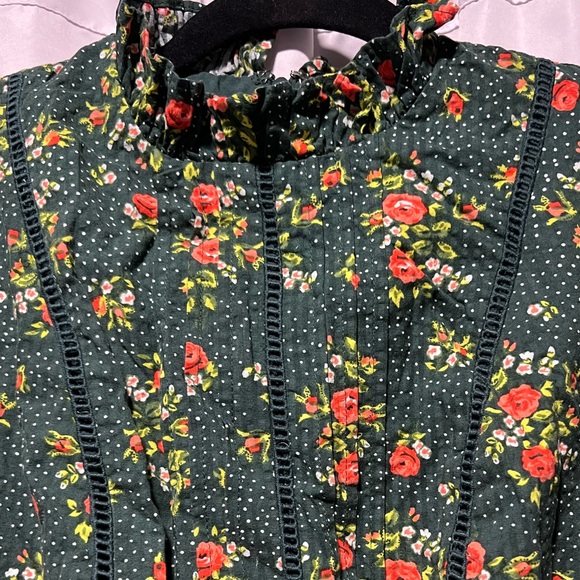 Laura Ashley x Urban Outfitters Maisy Mock Neck Mini Floral Dress - Picture 5 of 7